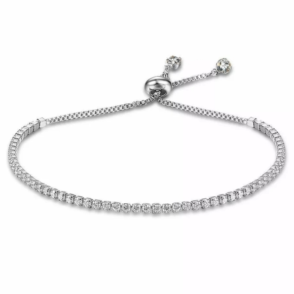 Jewelry - Sterling Silver Tennis Adjustable Bracelet